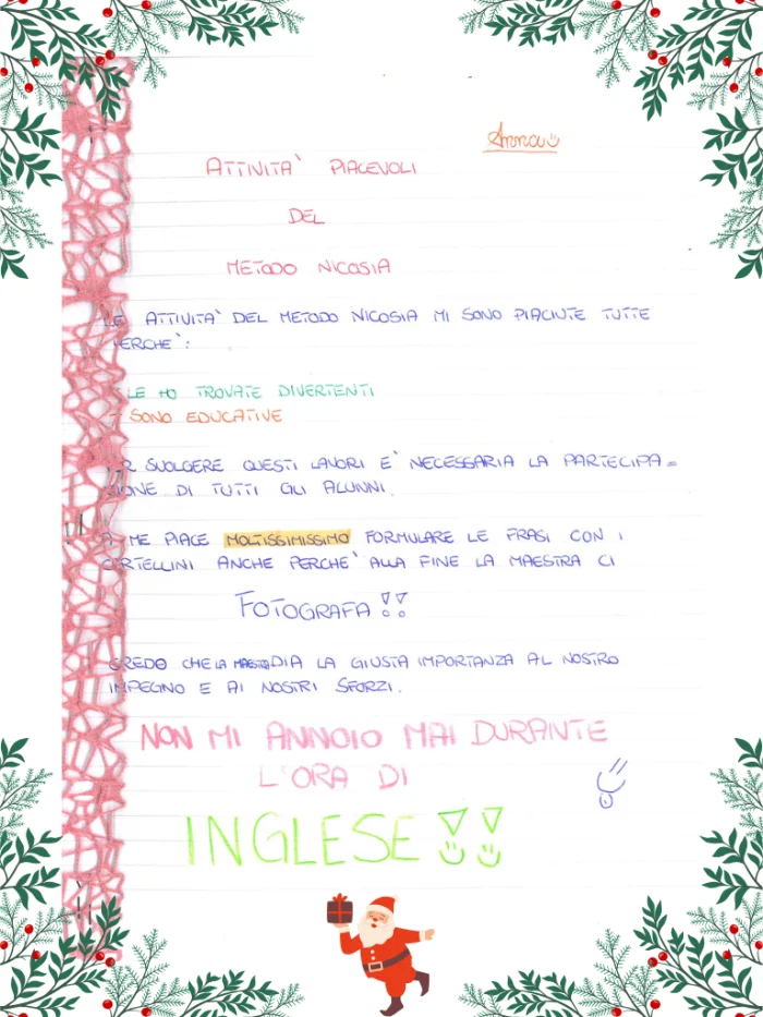 Credo che la maestra dia la giusta importanza al nostro impegno e ai nostri sforzi.