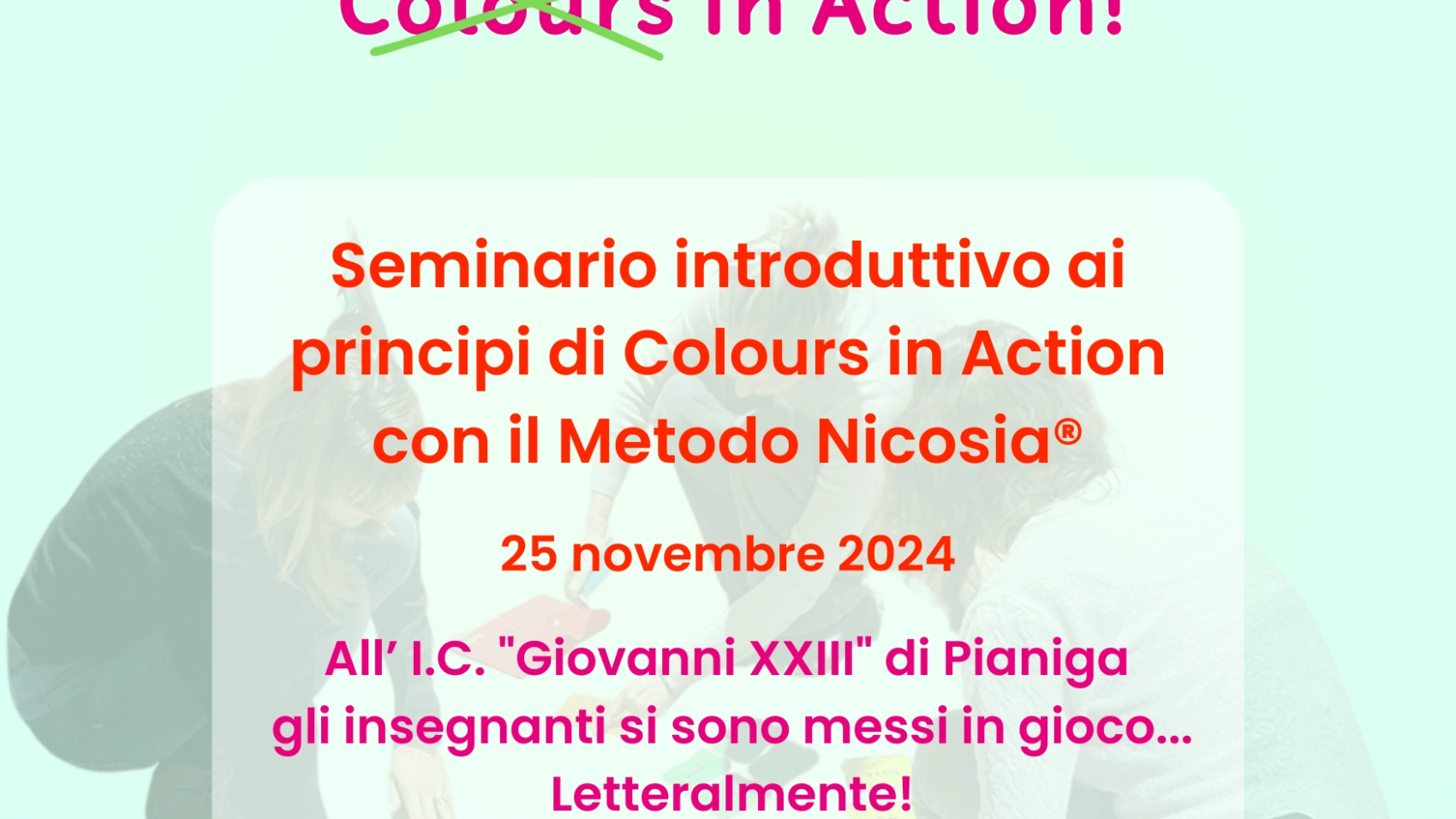 Seminario introduttivo ai principi di Colours in Action con il Metodo Nicosia®